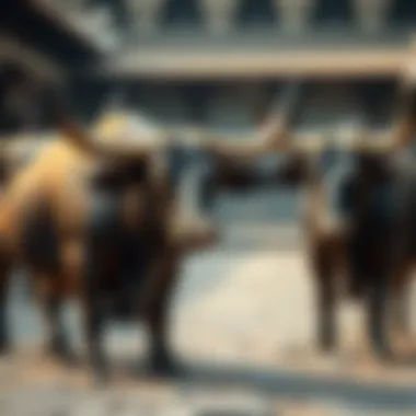 Historical depiction of bulls in ancient cultures