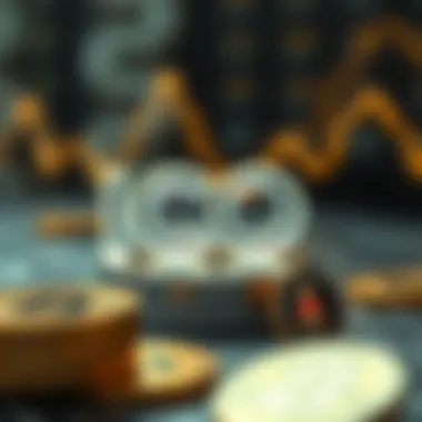 Conceptual representation of ICO in cryptocurrency