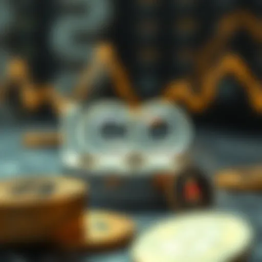 Conceptual representation of ICO in cryptocurrency