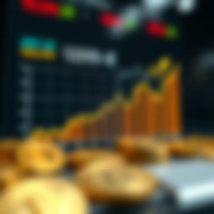 Graph showing the increase in cryptocurrency trading