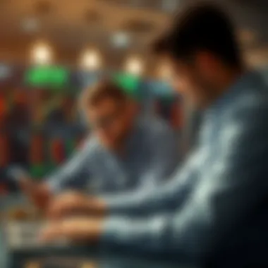 Investors Analyzing Cryptocurrency Market Dynamics Visual representation of investors analyzing cryptocurrency market trends.