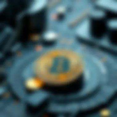 Visual representation of cryptocurrency technology and its components