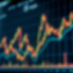 A dynamic cryptocurrency market chart highlighting price fluctuations.