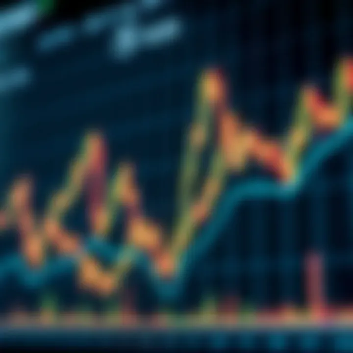 A dynamic cryptocurrency market chart highlighting price fluctuations.