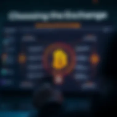 Diagram of selecting a cryptocurrency exchange