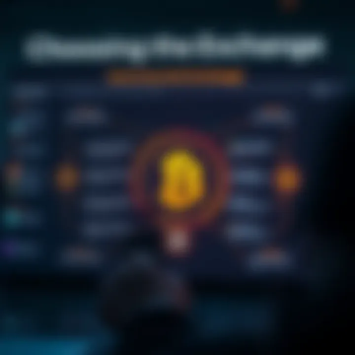 Diagram of selecting a cryptocurrency exchange