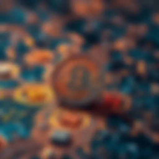 An abstract representation of blockchain technology