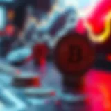 Conceptual representation of leverage in cryptocurrency investment