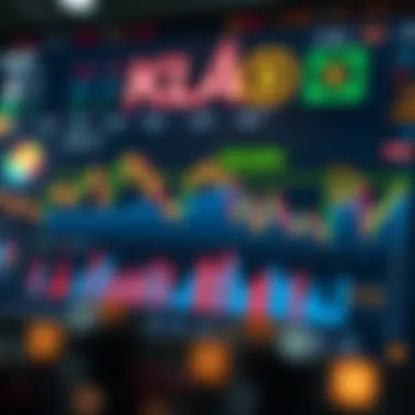 Market analysis dashboard showcasing various cryptocurrencies including KLAY