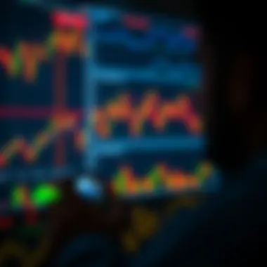 Analyzing Market Indicators Close-up of market indicators and charts