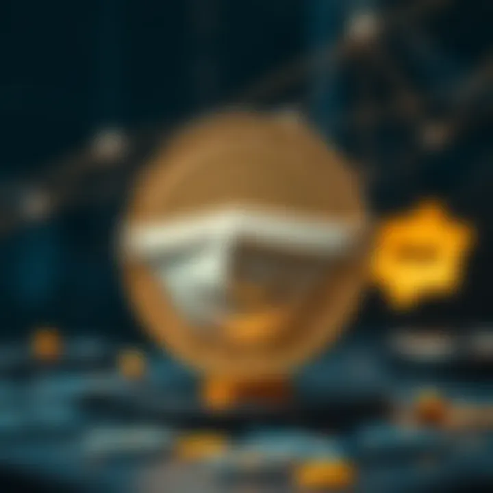 Illustration of blockchain technology supporting Mask Coin