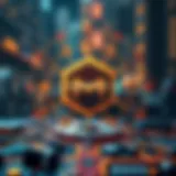 An illustration showing the innovative features of Metadium in blockchain technology.