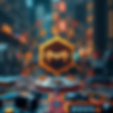 An illustration showing the innovative features of Metadium in blockchain technology.