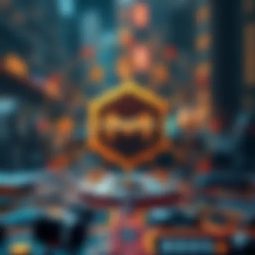 An illustration showing the innovative features of Metadium in blockchain technology.