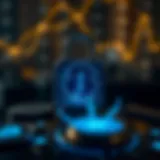 Symbolic representation of digital security in cryptocurrency