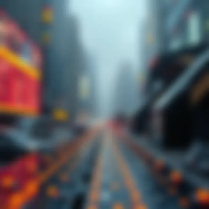 Futuristic depiction of blockchain technology evolution