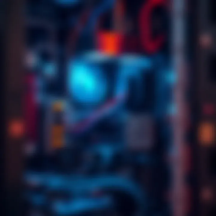 Technical diagram of mining rig components