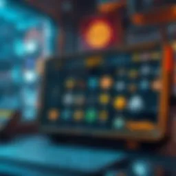 Visual representation of an NFT launchpad interface showcasing diverse digital assets.