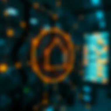 Illustration of P2P file sharing network