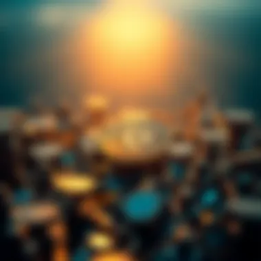 Visual representation of blockchain technology