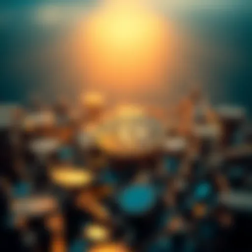 Visual representation of blockchain technology