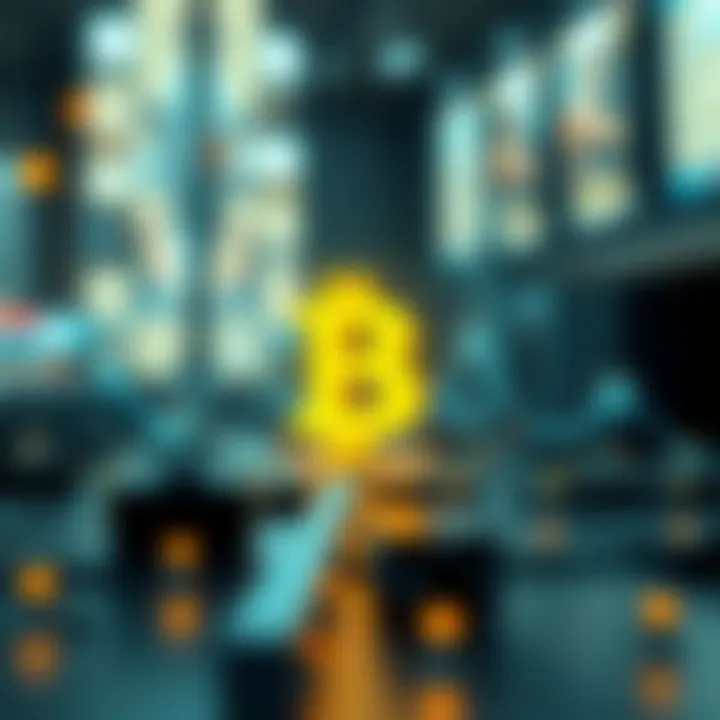 An illustration depicting the blockchain technology concept