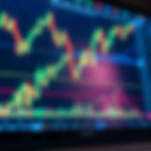 A detailed view of cryptocurrency trading charts