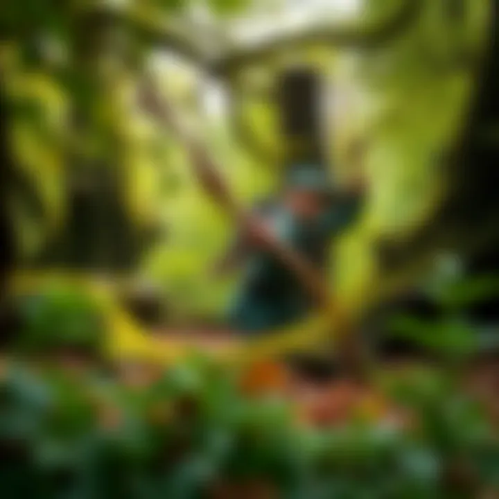 The Legendary Hideout of Robin Hood A vibrant forest scene representing the legendary hideout of Robin Hood.