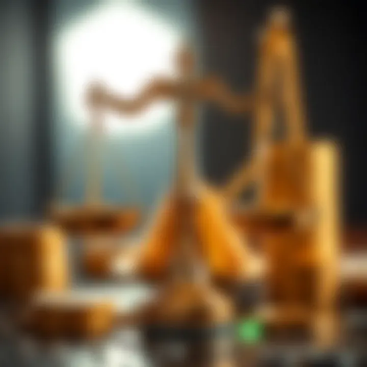 Wealth Redistribution: A Symbol of Fairness A symbolic representation of wealth redistribution, showcasing balance scales.