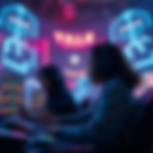 A visual representation of blockchain technology in gaming