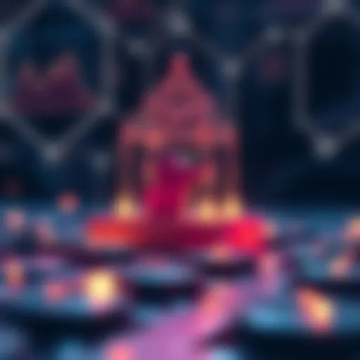 Blockchain technology illustration