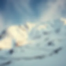 A snow-covered mountain landscape showcasing the beauty and dangers of avalanches