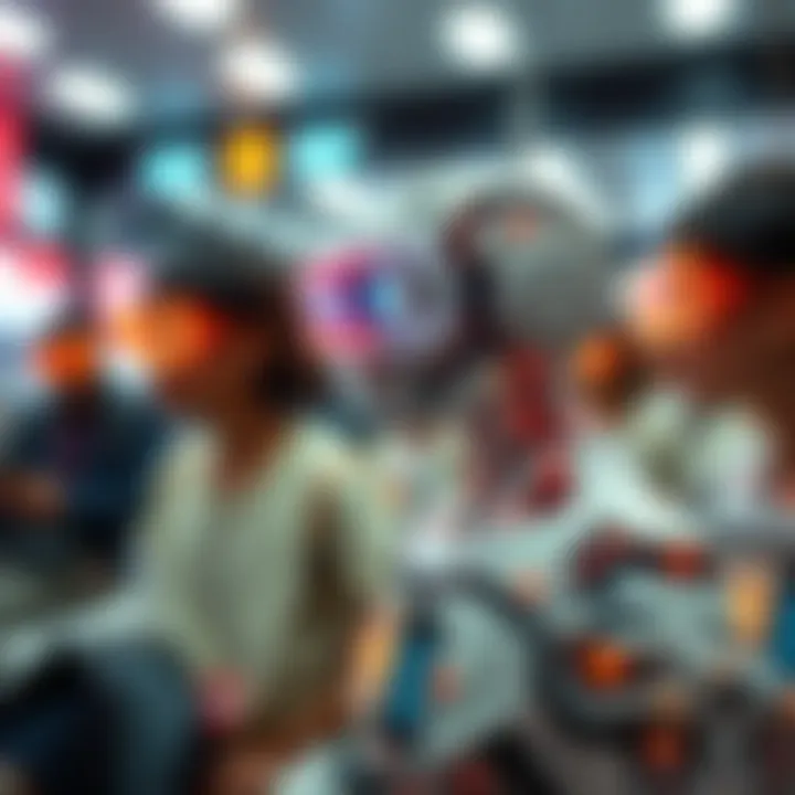 A conceptual illustration of societal interactions influenced by AI memes