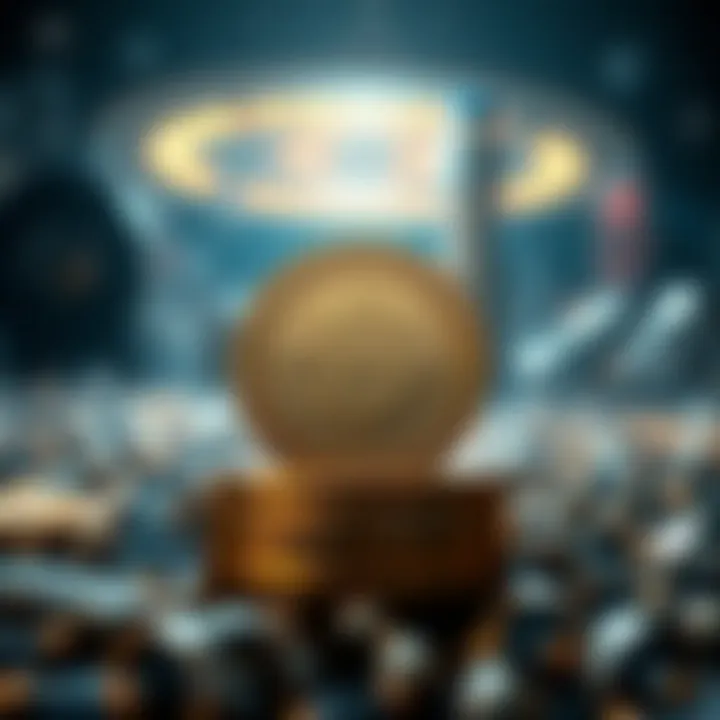 A futuristic depiction of investment strategies involving SOS coin