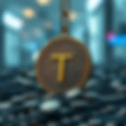 Symbolic representation of Tether in cryptocurrency market