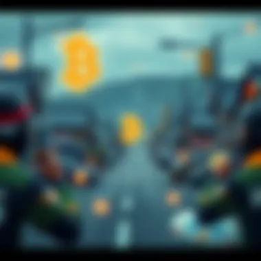 An illustration of cryptocurrency integration within the game