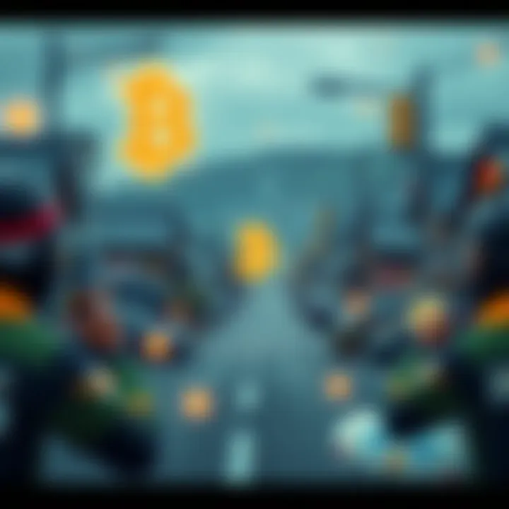 An illustration of cryptocurrency integration within the game