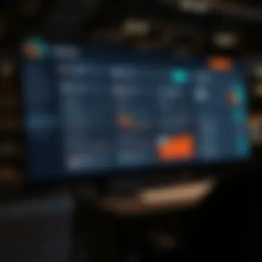 An intricate resource management dashboard