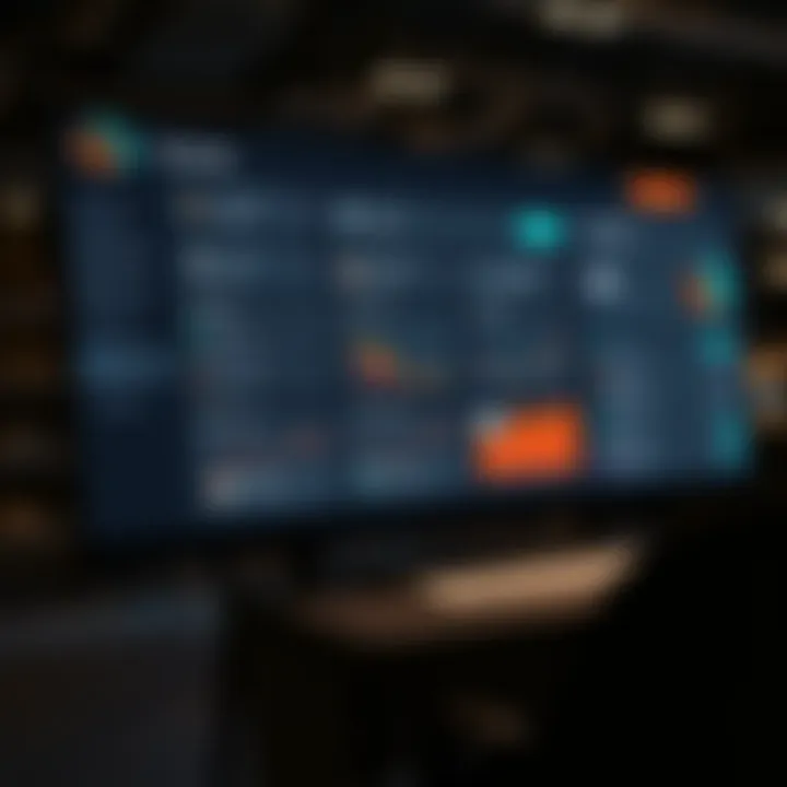 An intricate resource management dashboard