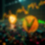 Overview of TRX and USDT symbols in a digital landscape