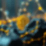 An abstract representation of blockchain technology